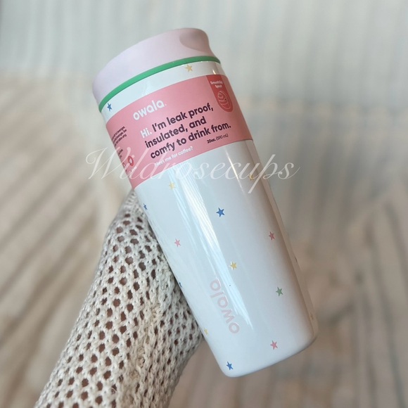 Owala SmoothSip Slider GIVE ME THE TEA - To Go Coffee Mug 20OZ NWT HARD TO FIND